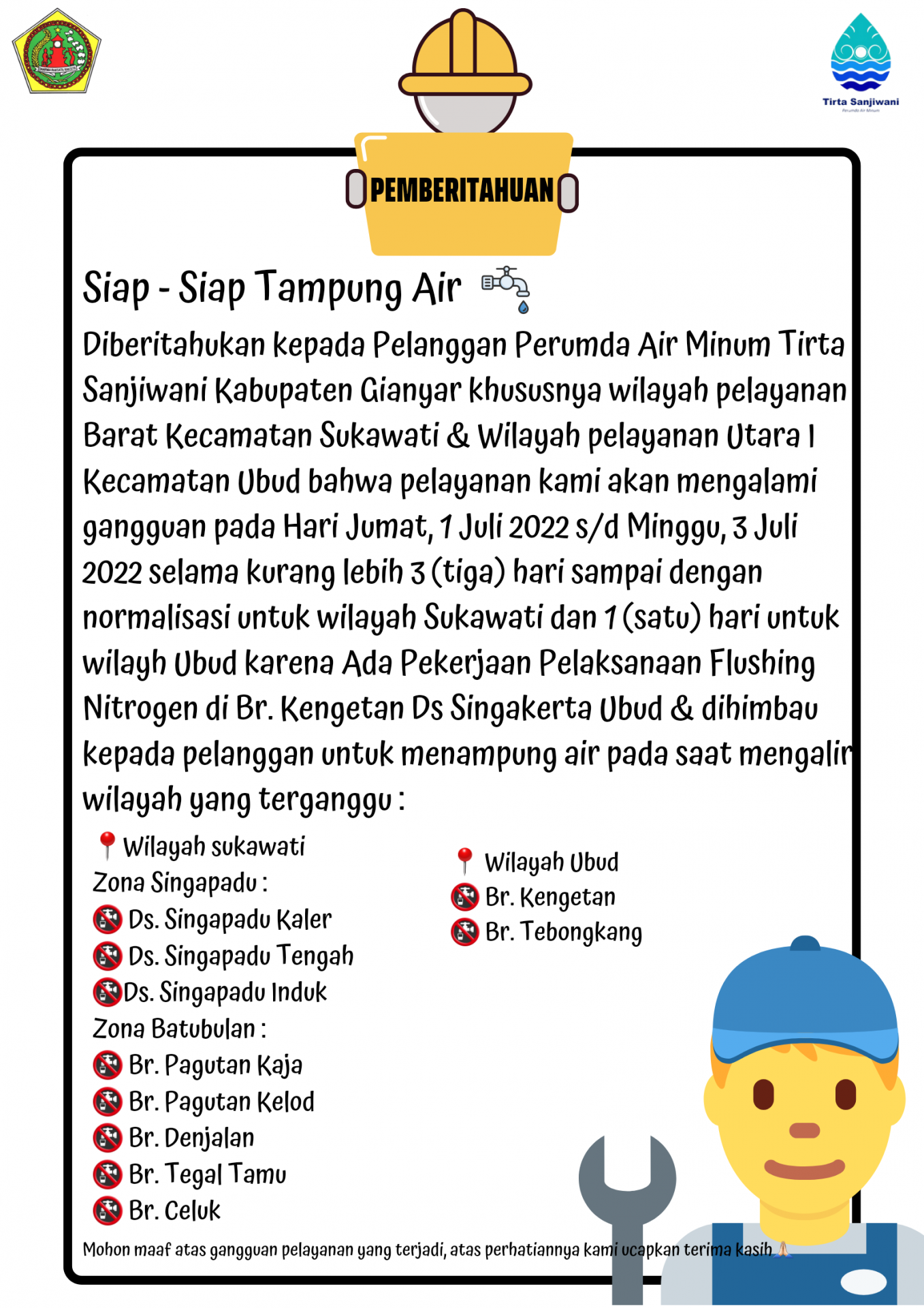 Info berita,Layanan PDAM,Kegiatan PDAM,gangguan layanan pdam,Berita PDAM,PERUMDA AMTS,PERUMDA AMTS Kabupaten Gianyar