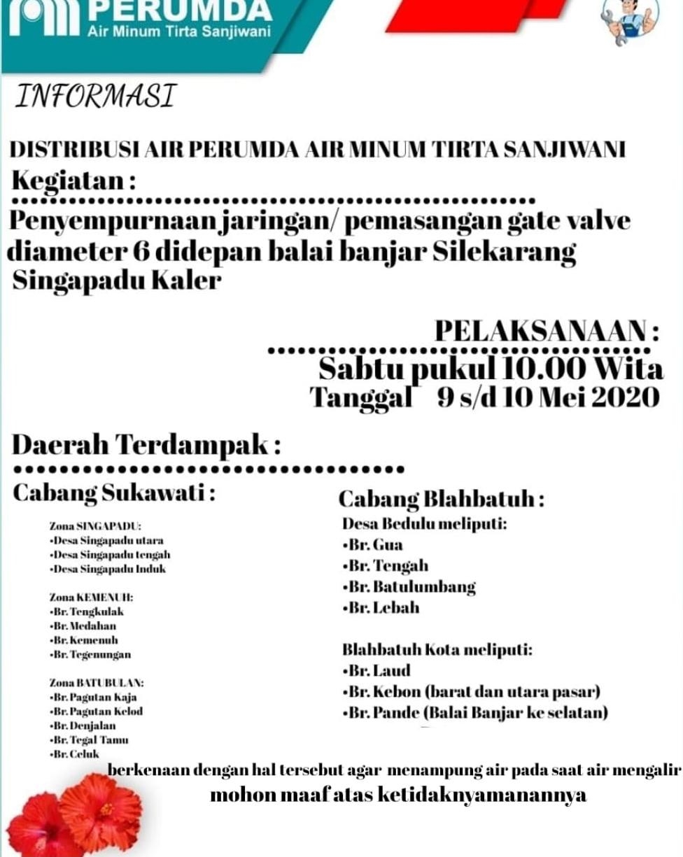 Info berita,Layanan PDAM,Kegiatan PDAM,gangguan layanan pdam,Berita PDAM,PERUMDA AMTS,PERUMDA AMTS Kabupaten Gianyar