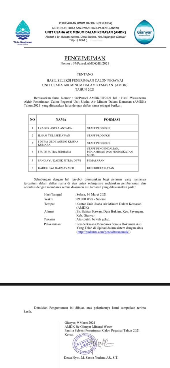 Info berita,Layanan PDAM,Kegiatan PDAM,gangguan layanan pdam,Berita PDAM,PERUMDA AMTS,PERUMDA AMTS Kabupaten Gianyar