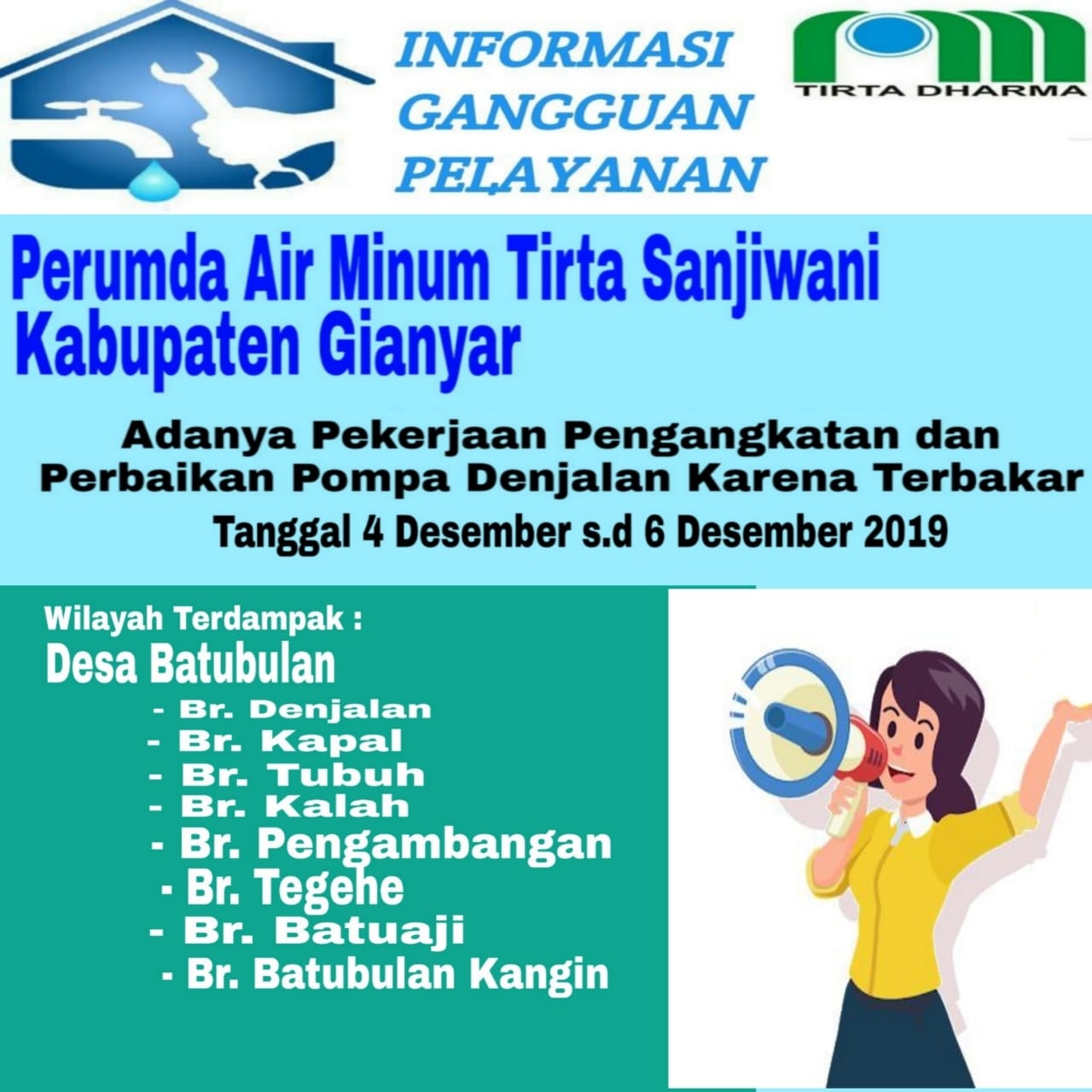 Info berita,Layanan PDAM,Kegiatan PDAM,gangguan layanan pdam,Berita PDAM,PERUMDA AMTS,PERUMDA AMTS Kabupaten Gianyar