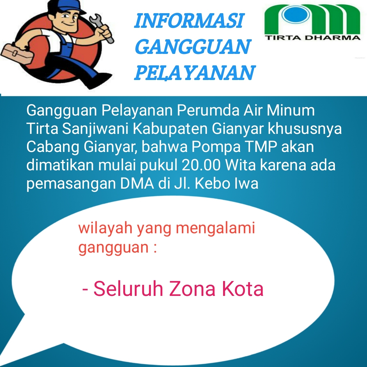 Info berita,Layanan PDAM,Kegiatan PDAM,gangguan layanan pdam,Berita PDAM,PERUMDA AMTS,PERUMDA AMTS Kabupaten Gianyar